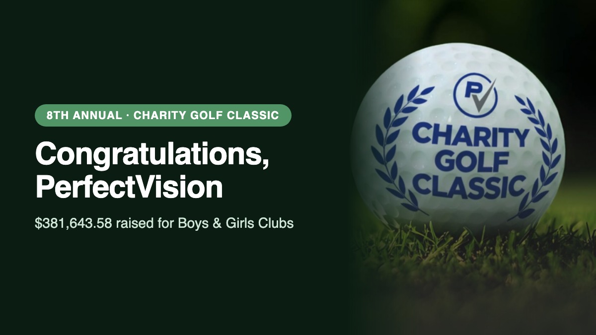 Congratulations to PerfectVision on a Record 8th Annual Charity Golf Classic